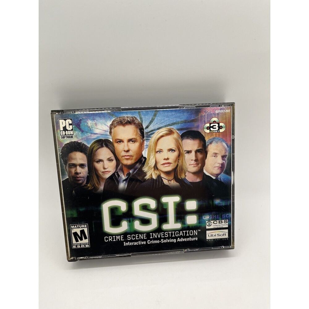 📦 CSI: Crime Scene Investigation (Windows 3-Disc Set PC CD-ROM, 2003 w/ Manual)